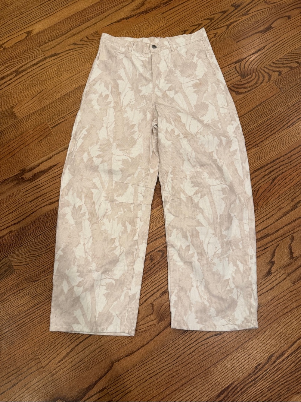 Peach love Barrel camo corduroy pants